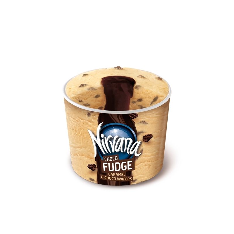 Παγωτό NIRVANA Choco Fudge Caramel & Choco Wafer Κάβα ο Καλός